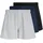 JACK & JONES Jersey Boxershorts Blau / Grau / Schwarz M 3er Pack