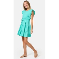 PM SELECTED Damen Minikleid Sommerkleid Midi Kleid mit Rüschen in Einheitsgröße PM27