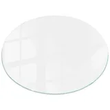 Tulup Tischplatte 80 x 80 x 0,4 cm Glas weiß