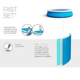 BESTWAY Fast Set 366 x 76 cm inkl. Filterpumpe 57274