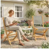 Outsunny Gartensessel 56 x 56 x 88 cm grau 2 St.