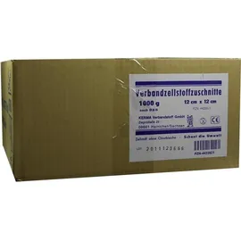 KERMA Verbandstoff GmbH VERBANDZELLSTOFF ZUSCHNITTE HOCHGEBLEICHT 12x12CM 1000 g