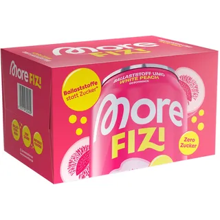 MORE Nutrition More Fizi, 6 x 330 ml Dose (inkl. 1,50 Euro Pfand), White Peach