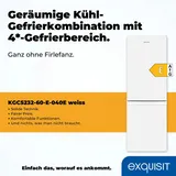 GGV Exquisit Exquisit Kühl-Gefrierkombination, Kühlschrank mit Gefrierfach, 4-Sterne-Gefrieren, 173 Liter, Alarm-Funktion, KGC5232-60-E-040E weiss