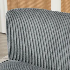 Homcom 2 Sitzer Sofa, Gepolsterte Couch, mit Kordoptik, Holzbeine für Wohnzimmer, | Gr.: onesize