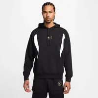 Nike Sportswear Air PO HOODY FLC, BLACK/WHITE/METALLIC GOLD, S