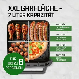 GOURMETmaxx AirGenius Heißluftfritteuse 7 L schwarz