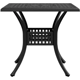 vidaXL Gartentisch 80 x 80 x 75 cm Schwarz