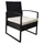 Happy Home 3tlg. Casual-Set Balkonset Sitzgruppe schwarzes Rattan mit Sitzkissen in beige