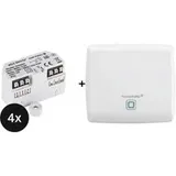 Homematic IP Access Point + Rollladenaktor - Unterputz 4er-Set