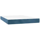 vidaXL Taschenfederkernmatratze Dunkelblau 140 x 220 cm H3