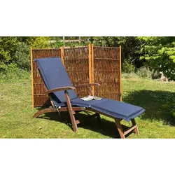 Garten Paravent 180 x 120 cm – 3-teilig, Weidenruten mit Kiefernholzrahmen, geölt & gebeizt, klappbar, ideal als Sicht- & Windschutz für den Garten