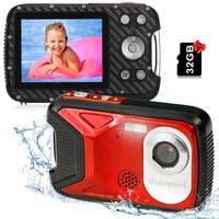 Vmotal Digitalkamera mit SD-Karte, 30 MP/1080P FHD/2.8" Bildschirm/5 Meter unter Wasser/Upgrated GD8026 Mini Wasserdicht Kamera für Kinder/Kinder/Jugendliche/Studenten/Anfänger
