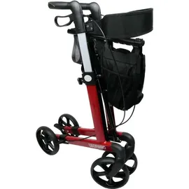 FabaCare Leichtgewichtrollator Leopard faltbar Rot