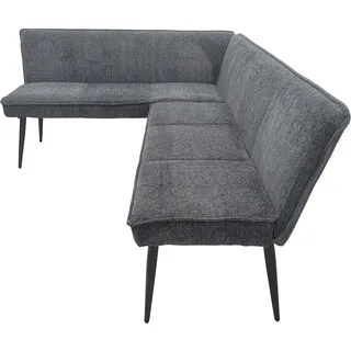 Hti-Living HTI-Living, Sitzbank, Eckbank 154 x 195 cm Anthrazit Mesilla kurzer Schenkel links (195 cm)