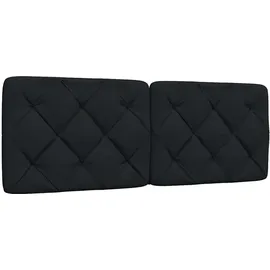 vidaXL Bettgestell mit LED ohne Matratze Schwarz 120x200 cm Stoff - Schwarz