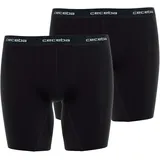 CECEBA Herren Shorts, Multipack - Boxershort, Long Boxer, Basic, Baumwolle, M-7XL, einfarbig Schwarz 7XL