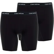 CECEBA Herren Shorts, Multipack - Boxershort, Long Boxer, Basic, Baumwolle, M-7XL, einfarbig Schwarz 7XL
