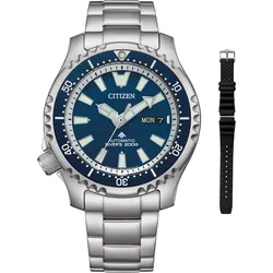 Herrenuhr Automatik- Taucheruhr - schwarzes Polyurethanarmband liegt bei - Citizen Modell: NY0161-63LE