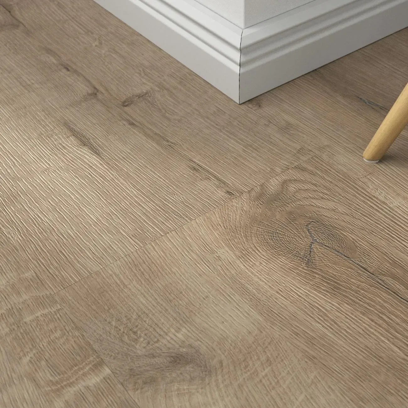 Klebe-Vinyl Comfort Oak Taupe – inkl. Dämmung & Fußleisten