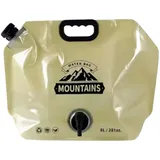 ZVD 8L Faltbarer Wasserkanister mit hahn,Wassersack,Wasserbehälter Tragbar faltbare trinkflasche,faltbare wasserflasche BPA-frei Wasserbeutel für Camping,Wandern und Wasserspeicherung zu Hause (Khaki)