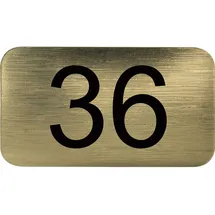 N/H Hausnummer 36 Gold Metallic