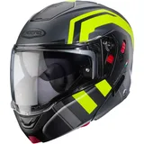 Caberg Horus X Road Klapphelm - matt Grau/Schwarz/Neon-Gelb - M