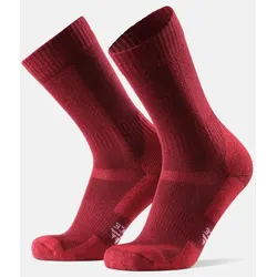 KLASSISCHE MERINO KINDER WANDERSOCKEN - 1-Pack - Rot - 35-38