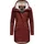 Ragwear Damen Wintermantel warm gefütterter Parka lang wasserdicht mit Kapuze Elsie Melange Wine Red Gr. 5XL - 5XL