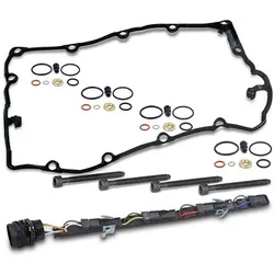 Bestprice Anschlussleitung Einspritzventil +Dichtsätze PDE +4x Justierschra für Audi, Seat, Skoda, VW