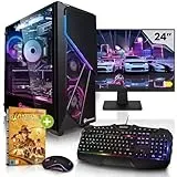 Megaport Komplett Set Gaming PC AMD Ryzen 7 5700X • GeForce RTX 4070 12GB • 24" Monitor • Windows 11 • 32GB DDR4 • 1TB M.2 SSD • WLAN • Tastatur • Maus pc Gaming komplettpaket