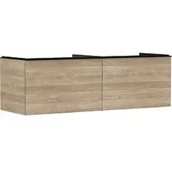 hansgrohe Xelu Q Waschtischunterschrank 54072670 1560x485x550mm, 2 Schubkästen, Eiche Natur, mattschwarz