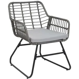 Idimex RIVIERA Loungeset grau/schwarz