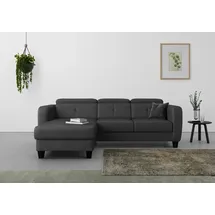 sit&more Ecksofa SIT & MORE "Belluci L-Form", grau (anthrazit), B:247cm H:85cm T:170cm, Sofas, Ecksofa, inklusive Federkern, wahlweise mit Bettfunktion und Bettkasten