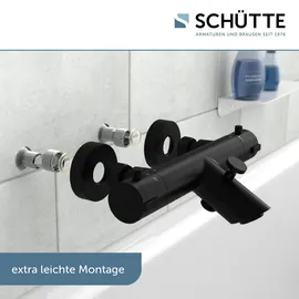 Schütte London Badewannenarmatur Thermostat Schwarz Matt