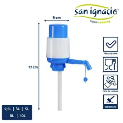 San Ignacio LEKNES  Anpassbare Wasserpumpe 2,5/3/5/8/10 l