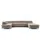 muffo Ecksofa PRIAM MAXI U, Schlaffunktion, hohe Metallbeine, mit Bettkasten beige