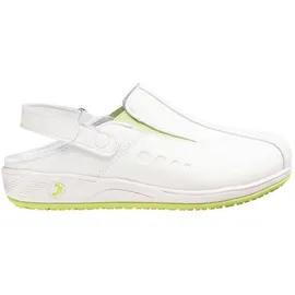 Safety Jogger Arbeitsschuhe Damen 40 EU - CARINNE - Oxypas - Leichter, Bequemer Arbeitsschuh mit Klettverschluss, ideal für Pflege oder Küche, rutschfest, Stoßdämpfend Sicherheitsclog, Grün - 40 EU