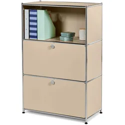 Tchibo - Kommode Metall »Cn3« mit 2 Klappen - 77x40x120,5cm - beige - Stahl / Aluminium / Kunststoff