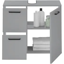 BASIC by Balculina Waschbeckenunterschrank BASIC BY BALCULINA "Vanice, Badezimmerschrank B/H/T 70x60x35cm", grau, B:70cm H:60cm T:35cm, FSC-zertifizierter Holzwerkstoff, Schränke, Waschbeckenunterschrank, Breite 70cm, Softclose, FSC-Mix 70%,Made in Europa