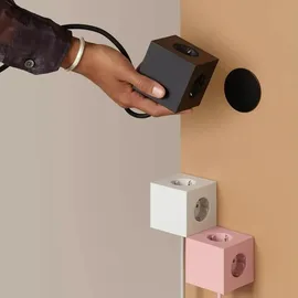 Avolt Steckdosenleiste Quadrat 1 1,80 m Grau 3 St.