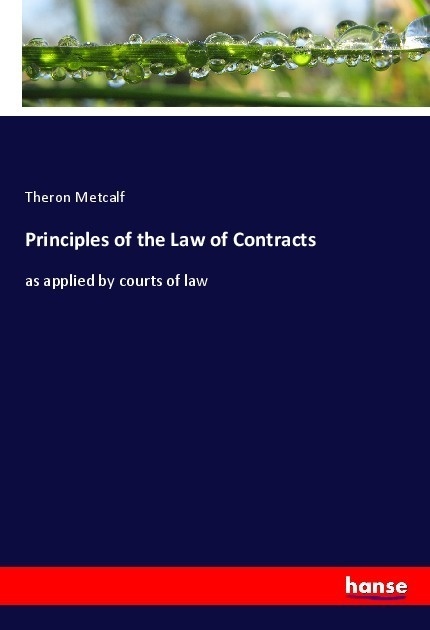 Principles Of The Law Of Contracts - Theron Metcalf  Kartoniert (TB)