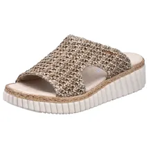 Rieker Extra Weit Pantolette beige, Größe 40