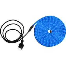 Lichterkette Deko Schlauch Kunststoff transparent 24 blaue LEDs / m