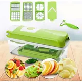Bunthaus Küchen- Und Kochzubehör, Genius Nicer Dicer Smart (12-tlg.) In Grün – Gemüseschneider Für Würfel, Stifte, Scheiben, Streifen Und Spalten – Salatschneider Mandoline Gurkenhobel