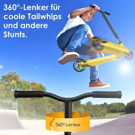 Kesser KESSER® Stunt Scooter X-Limit-Pro 360° Lenkung Funscooter Stuntscooter mit Ständer ABEC 9 Kugellagern, 110 mm PU Räder Kickscooter Tretroller Cityroller Trick Roller für Kinder Erwachsene