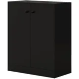 Costway Sideboard mit verstellbaren Regalen 72 x 34 x 85,5 cm Schwarz