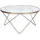 Beliani Couchtisch Rund Weiß Gold Marmor 80 x 80 x 40 cm