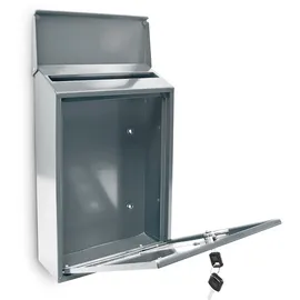 Relaxdays Briefkasten Silber