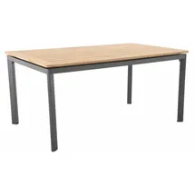 MWH Das Original Alutapo Gartentisch 160 x 95 x 74 cm eisengrau/natur